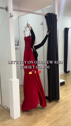 Be the statement piece at your formal stunning the room in the Morgana Corset Gown✨💋 #missrunwayformal #promdress #formalgown #prominspo #formal2025 #brisbaneformal #schoolformal #reddress #corsetgown