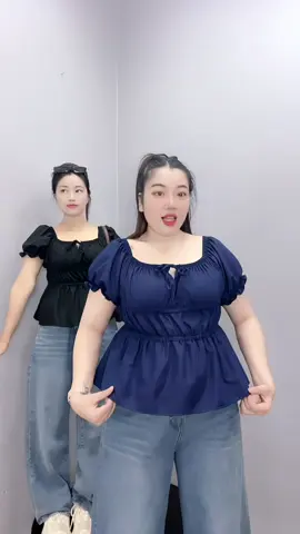 Áo kiểu bigsize giá rẻ, quần dài ống rộng che khuyết điểm, quần sông ống rộng tôn dáng #ươc_duoc_len_xu_huong #thoitrangbigsize #conhobigsize #quanjean #quansuong 