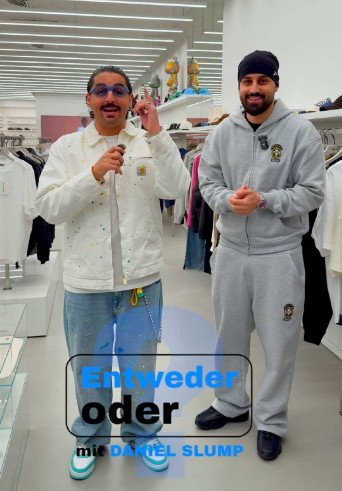 Was hättet ihr gewählt, was er bei euch bis zum Ende geblieben?  @Daniel  #samirhoma #fashion #streetwearde #streetwear #deutsch #sneaker #style #shopthedrop #danielslump #slumps #gucci #corteiz #sneakerhead #interview #quiz #fragen #nike #adidas #entwederoder #danielslumpp #streamer #clips #streamers #fashiontiktok #straßenumfrage #umfrage 