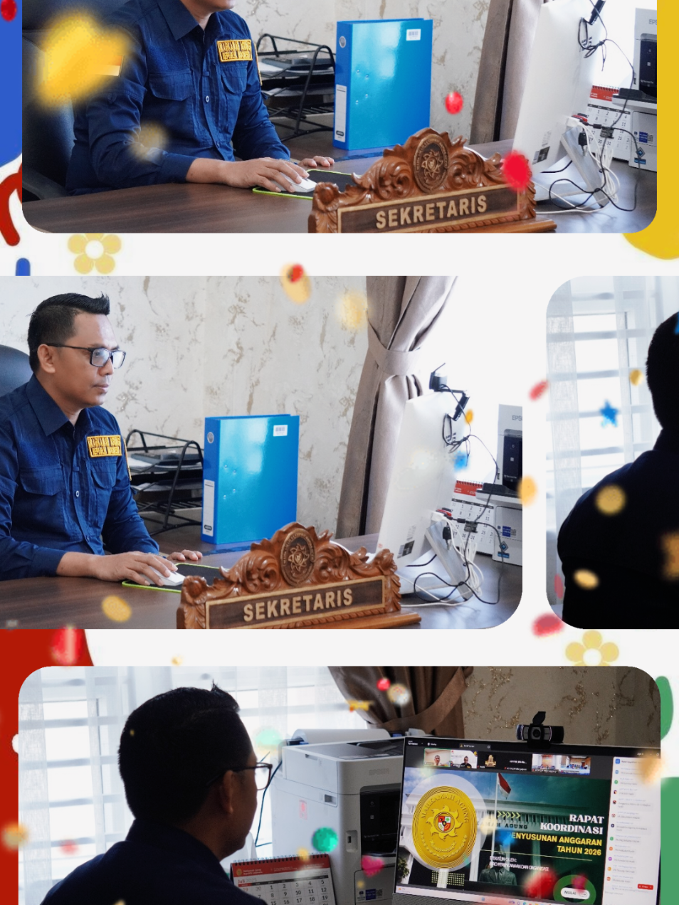 Kamis 31 Juli 2025 Sekretaris MS Banda Aceh @ACHIL  sedang mengikuti rapat koordinasi persiapan penyusunan RKAKL TA 2026 yg diselenggarakan secara daring bersama satuan kerja seluruh Indonesia #ASNberakhlak #mahkamahagung #zonaintegritas #humasmahkamahagung