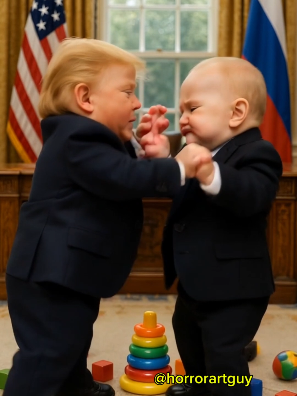 Baby Trump And Putin Fight #donaldtrump #vladimirputin 