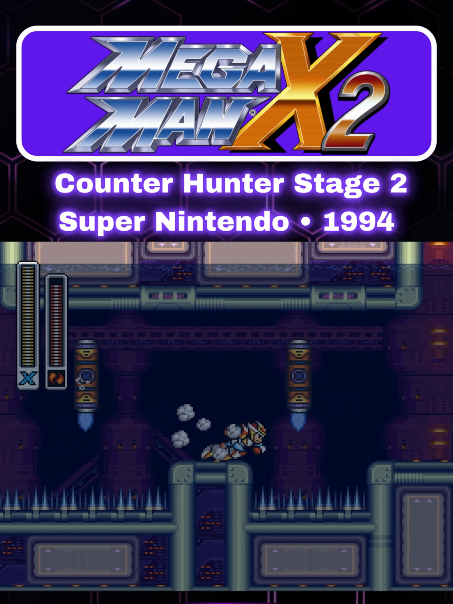 Mega Man X2 - Counter Hunter Stage 2 #retro #NostalgiaGamer #retrogaming #retrogame #retrogames #capcom #capcomgames #megamanx #rockmanx