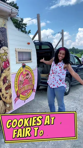 Set up and ready to sweeten your day 🍪 Catch me and the cookies at the Putnam County Fair from 4–9 today! I’ll be in the vintage camper—come say hey before they’re gone!  