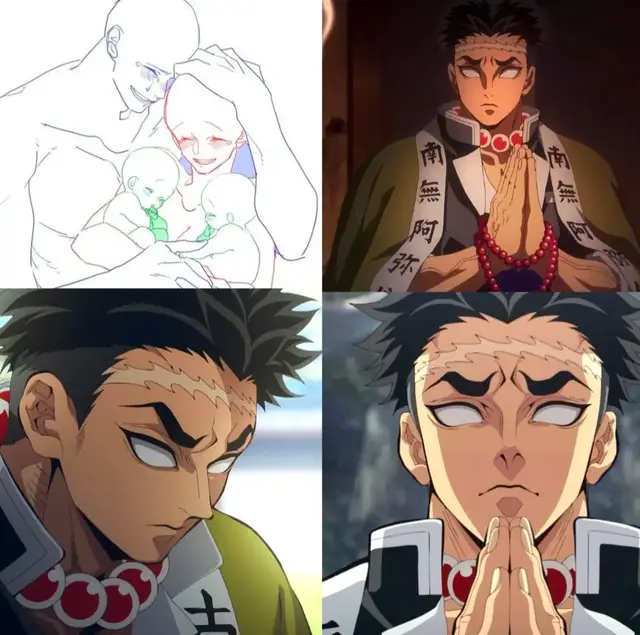 ||•Omggg just imagine them with their children and wives later !!😍😍😍 •|| (I tried to match the images that would best suit each boy pillar 🙏🏽) #gyomei #rengoku #uzui #obanai #sanemi #muichiro #tomioka 