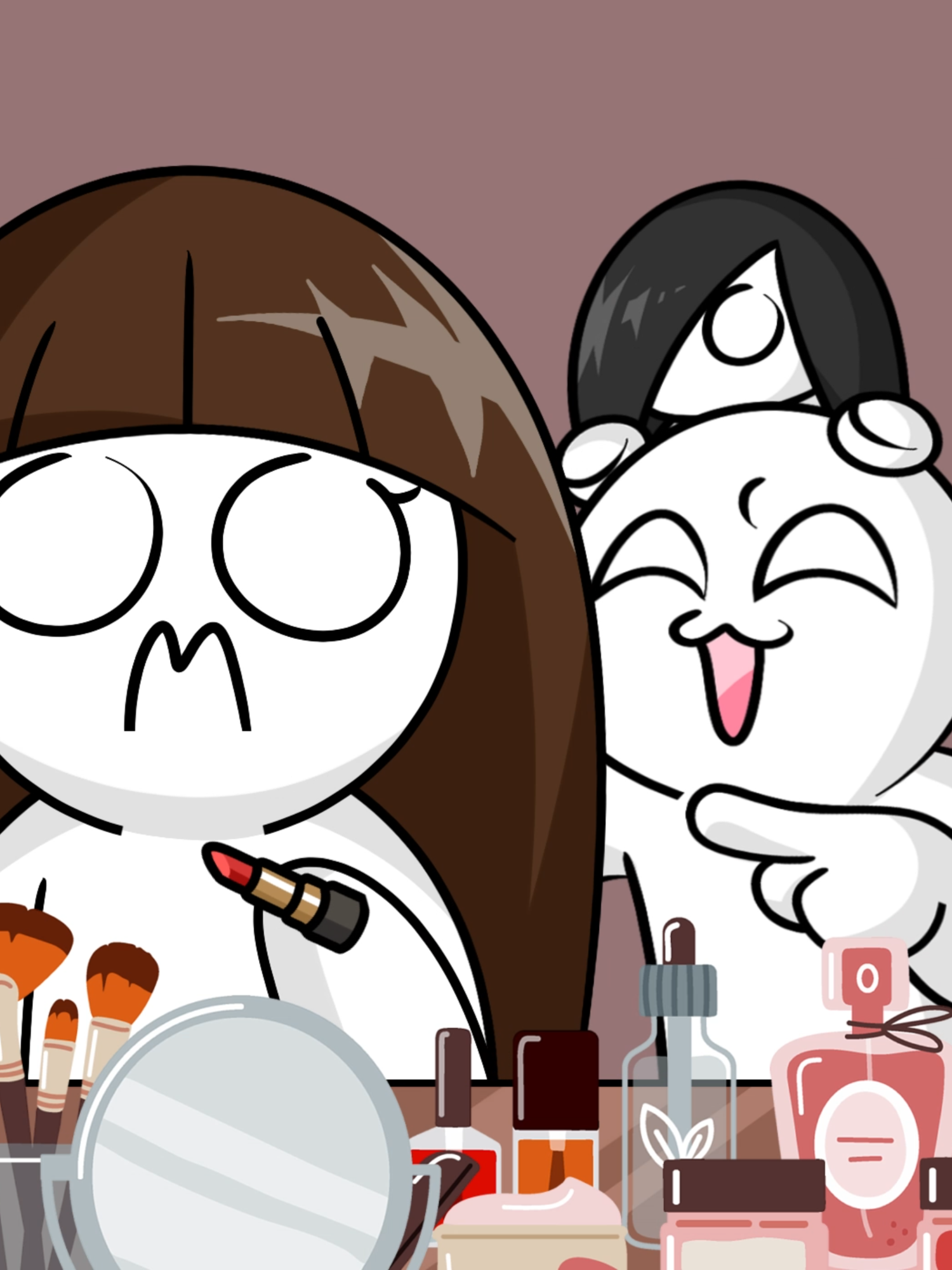 누나의 화장 [My sister's makeup] #somacguffin #funny #animation #meme