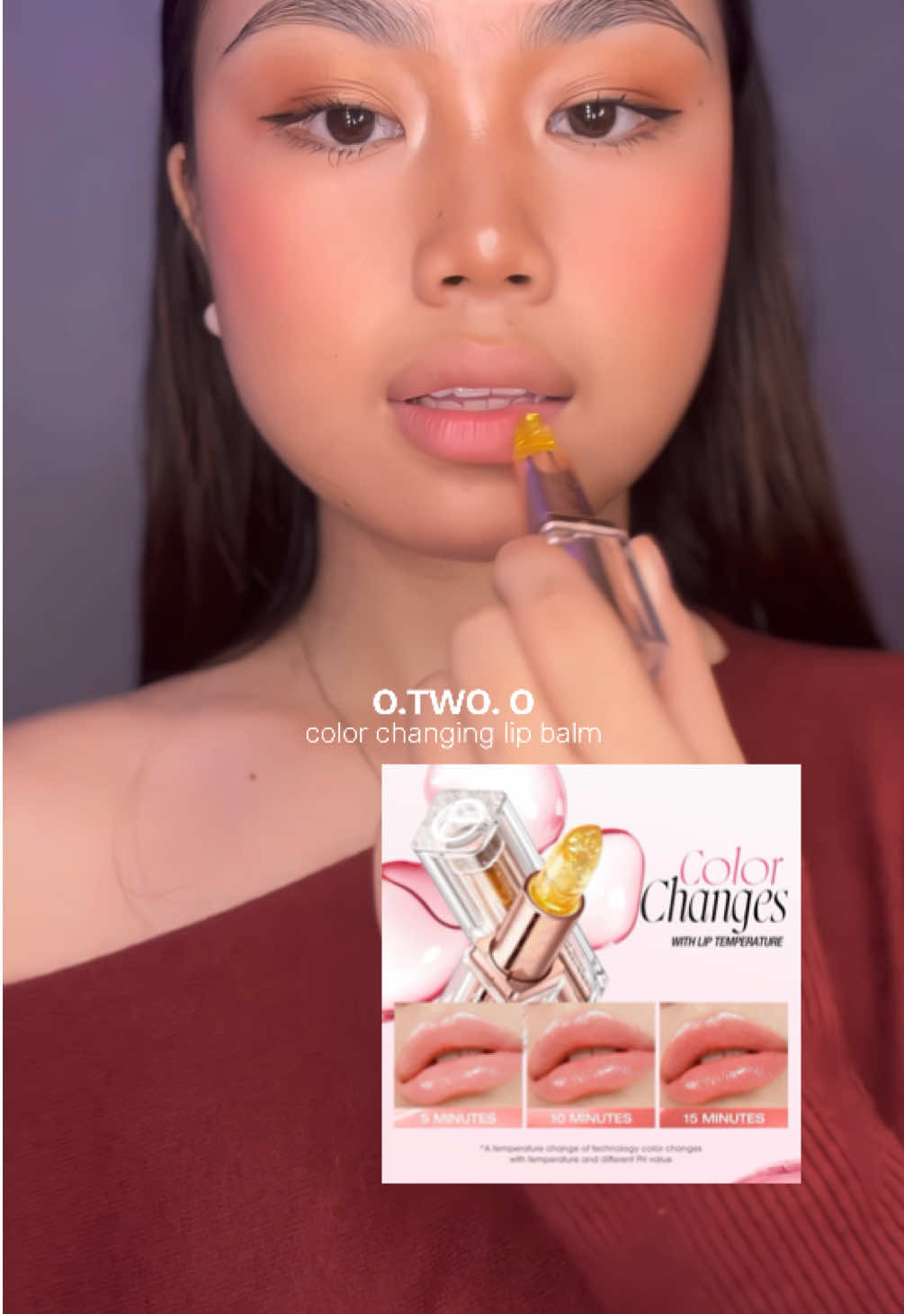 current fave lip color changing lip balm #otwoo #otwoophbeauty #otwoolipbalm #colorchanginglipbalm 