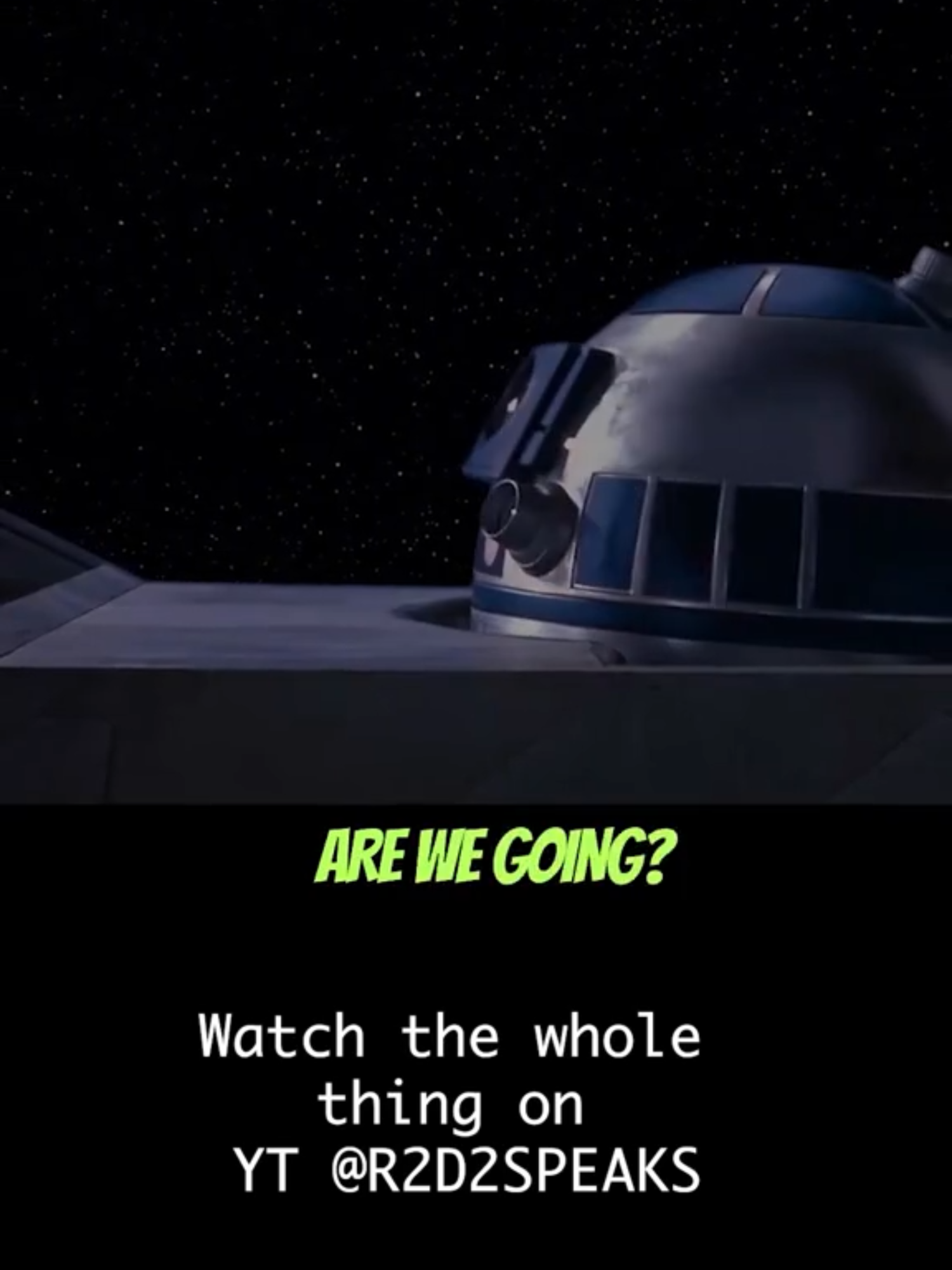 R2-D2 SPEAKS! Most viral clip on instagram #starwarsparody #starwarshumor