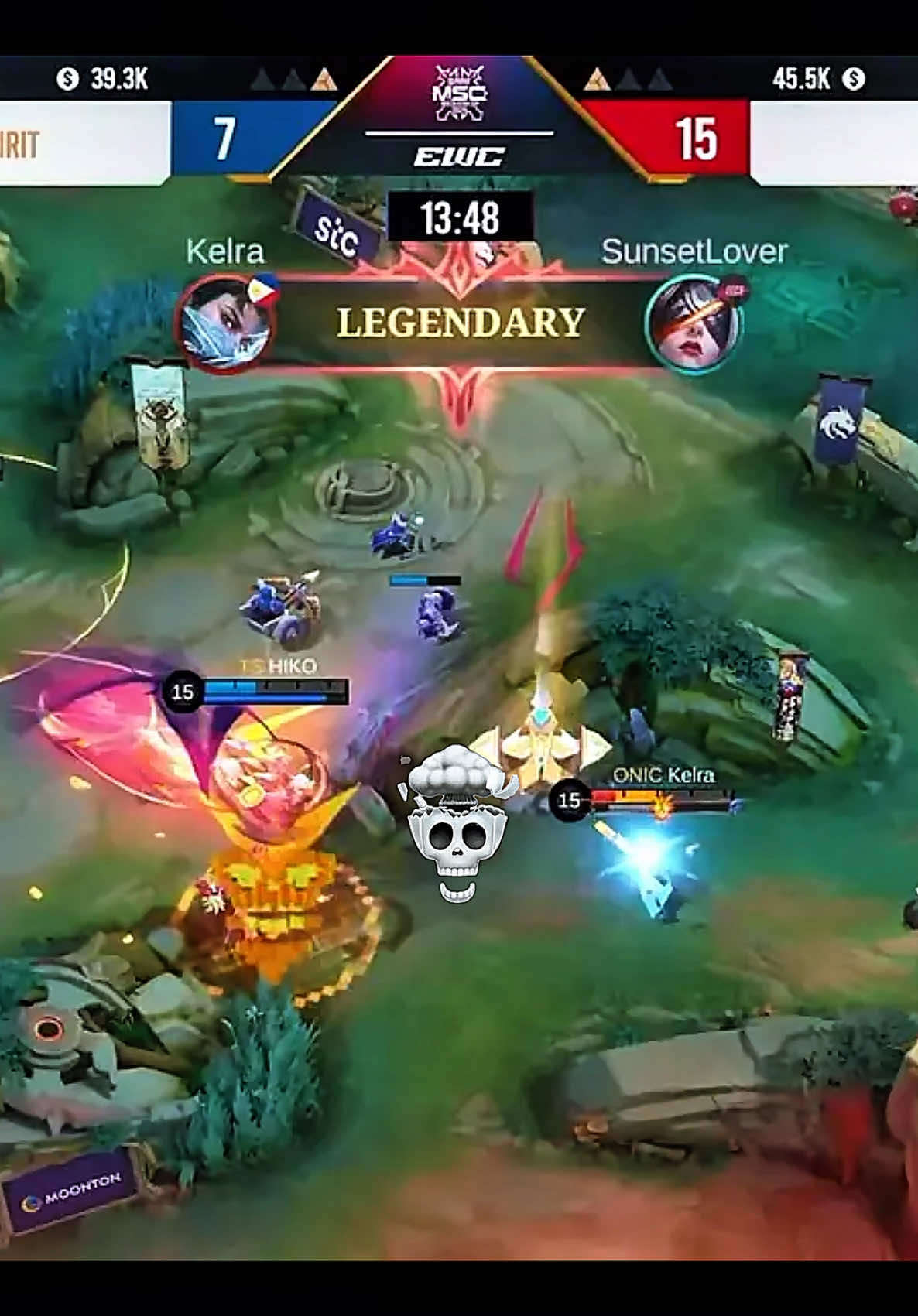 Kelra x Brusko 🔥 ONIC vs TS game 3 #MLBBDinoEggHunt #MLBBALLSTAR #onicesport #teamspirit #kelra 