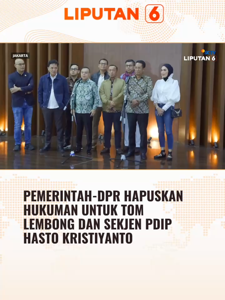 #BreakingNews - DPR RI menyetujui permintaan Presiden Prabowo Subianto terkait pemberian grasi kepada Tom Lembong. Tak hanya itu, hukuman juga dihapus untuk Sekjen PDIP Hasto Kristiyanto. Hal tersebut disampaikan oleh Wakil Ketua DPR Sufmi Dasco Ahmad pada 31 Juli 2025. Berikut pernyataannya! #liputan6 #liputan6sctv #newssctv #fypage #trending #fyppage #beritaterbaru #beritatiktok #trend #viral #berita #fypdong #fypシ゚ #fyp