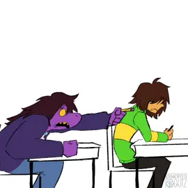 they still have that group project to do but susie won’t lock the eff IN. #deltarune #krisdeltarune #susiedeltarune #animation 