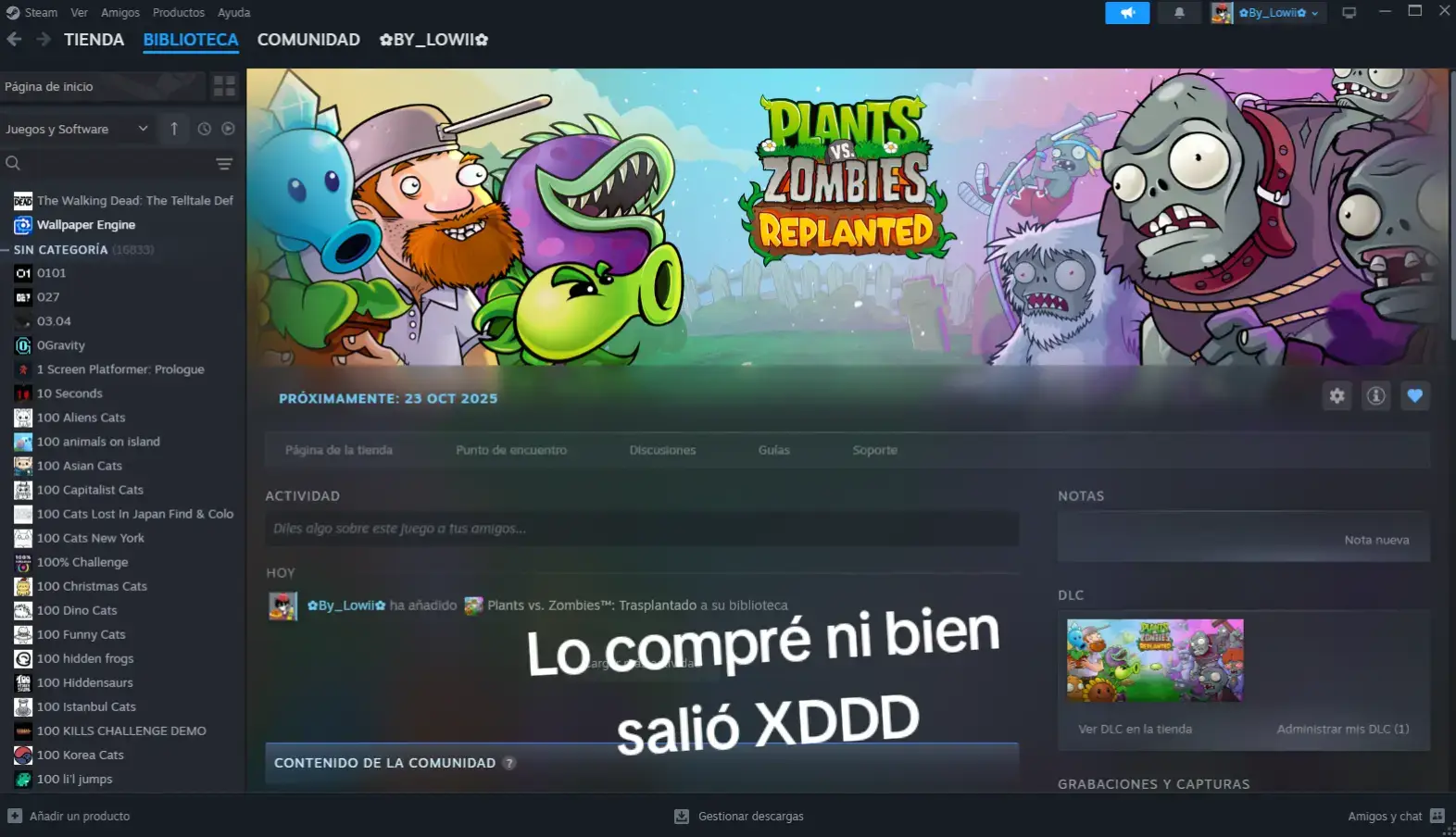 El Plants vs. Zombies Replanted es real, tomenme una foto con él (⁠•⁠ ⁠▽⁠ ⁠•⁠;⁠) Apenas tomé el desayuno, ví el tráiler oficial del juego, y fui a Steam para comprarlo sin dudarlo Me costó unos 75 soles que aproximadamente son unos 21 dólares, pero ya que, el dinero se consigue chambeando :v #paratii #foryoupage #pvz #fypシ゚ #foruyou #popular #fyp 