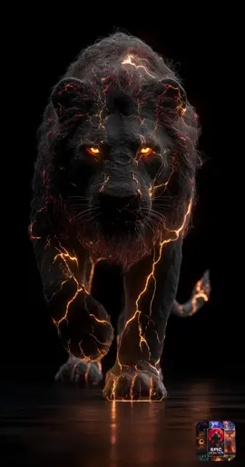 Un lion en magma fondu 🔥 Applique ce nouveau fond d'écran épique avec mon appli gratuite 