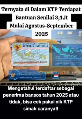 SIAPA-SIAPA BAGI BAPAK,IBU BAHWA KTP BERISI BANSOS SENILAI 3,4JUTA BAKALAN CAIR YANG BELUM TAU CARANYA SILAHKAN KLIK LINK DI BIO PROFIL  #bansos #nikktp #bansospkh #bantuanpemerintah #bansoshariini #news #tiktoknews #fyp #bansostunai #bismillahfyp #