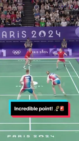 One of the greatest rallies in Olympic history 🍿🏸 #paris2024 #olympics #badminton #china #france