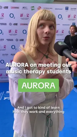 AURORA visited our music therapy students to learn more about what it takes to become a music therapist. Here’s what she said about the experience!  #AURORA #Interview #MusicTherapy #MusicHeals #O2SilverClefs 