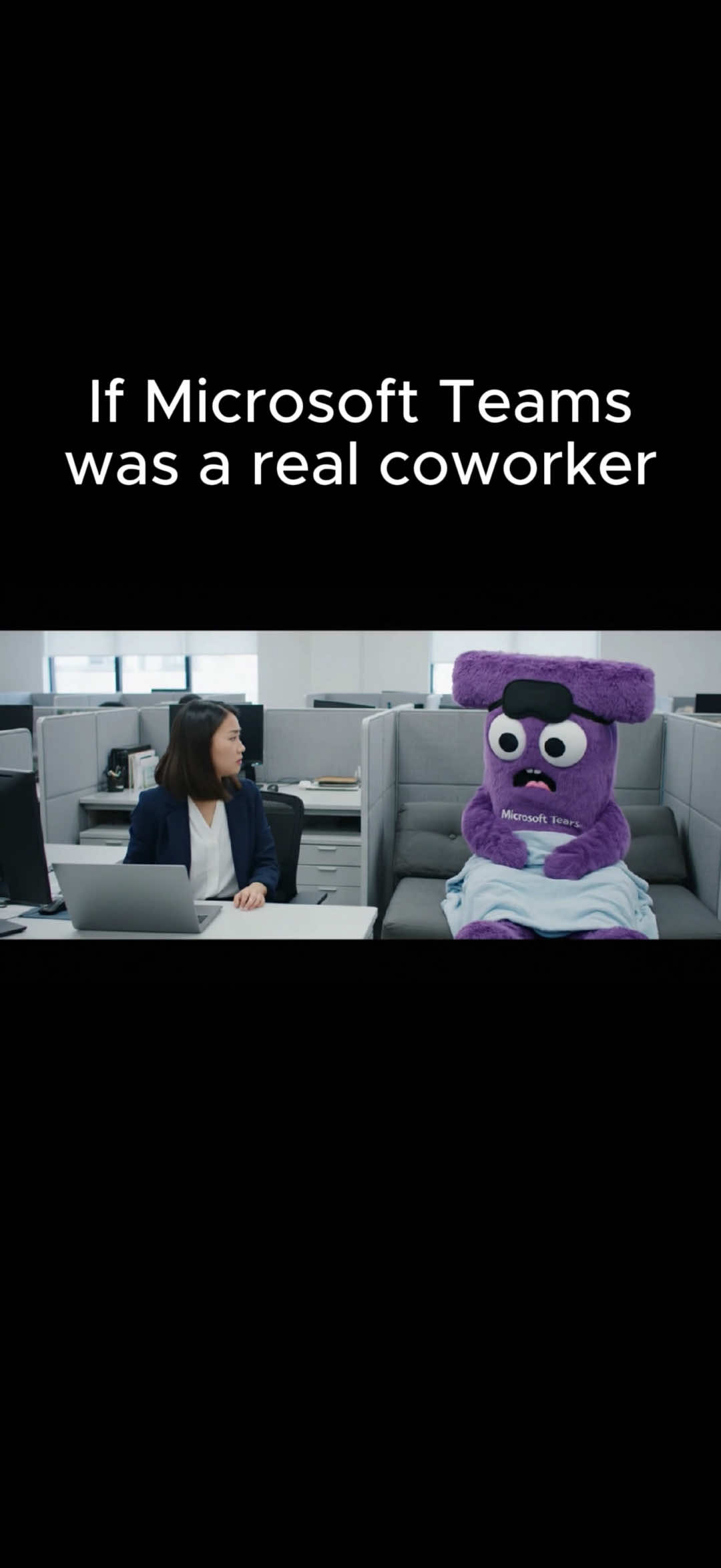 If Microsoft teams was a real coworker #parody #ai #veo #veo3 #googleveo3 #funny #googleveo #office #sketch #microsoftteams #teams 