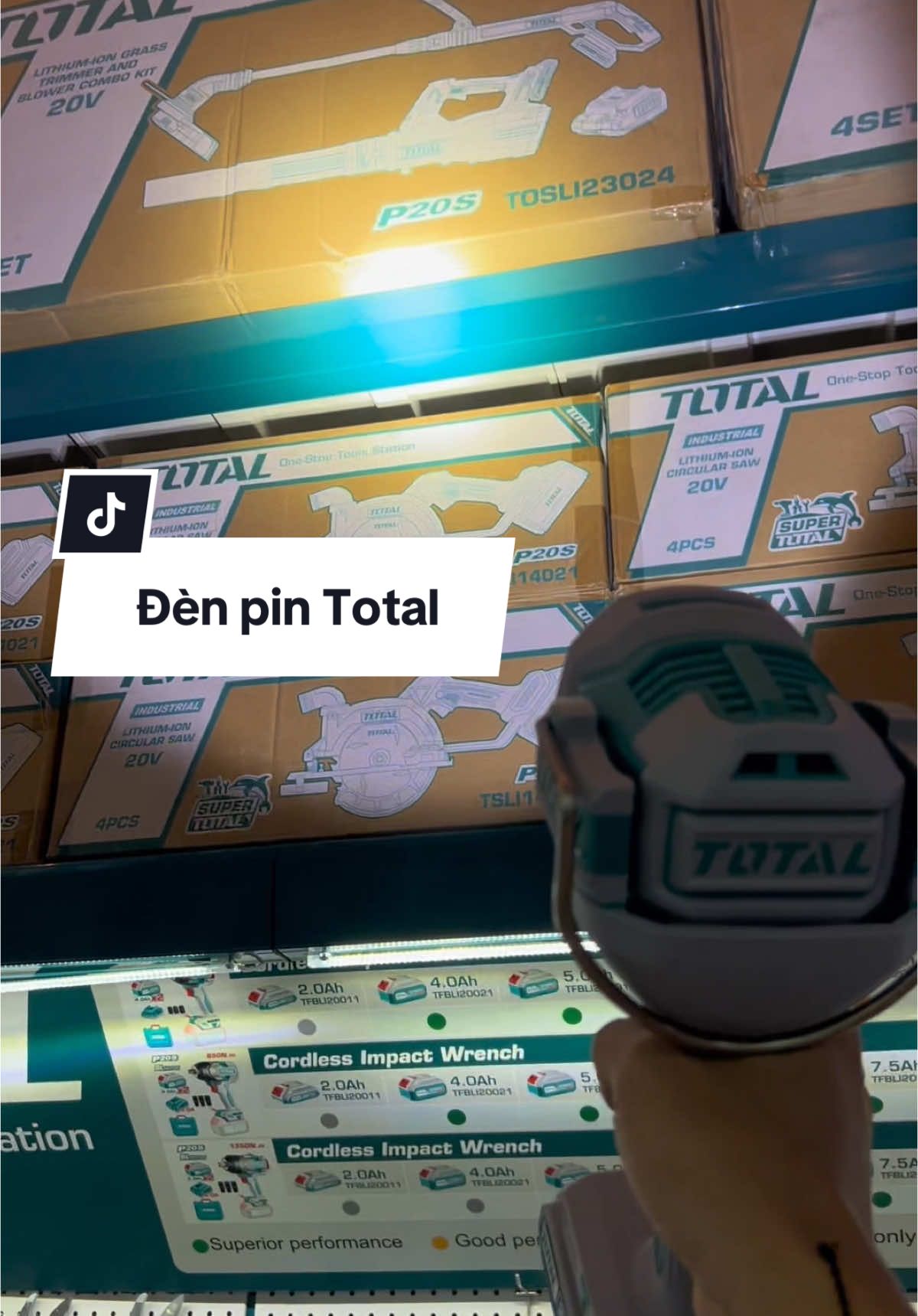 Đèn led siêu sáng dùng pin 20V Total #storethietbi #totalvietnam