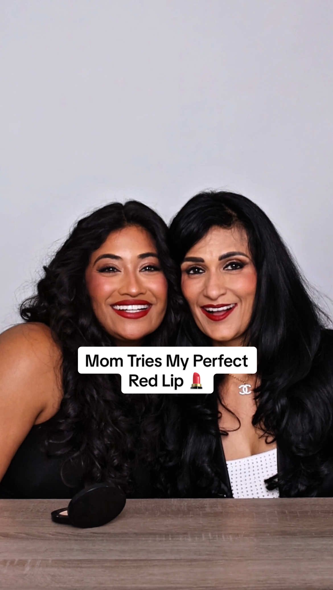 Replying to @Mira This is the FIRST TIME my mom tried the red lipstick I made with @MOB Beauty and I was so scared 😭🫣 she’s SOOOO picky with her makeup especially red lipstick and this moment was so special for us 🥹 #redlipstick #redlip #perfectredlip #mobbeauty #mobbeautylipstick #browngirlmakeup #makeupforbrownskin #oliveskin #oliveundertone #brownoliveskin 