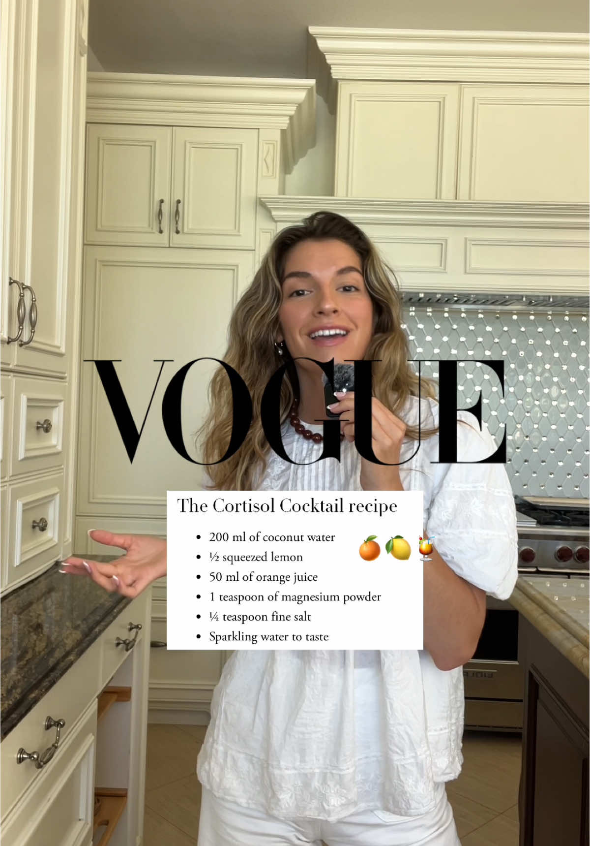 keeping the girlies hydrated and supported this summer! 😚 @Vogue #vogue #Summer #Recipe #cortisol #cocktail 