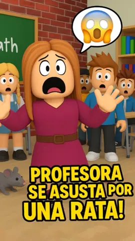 ¡PROFESORA SE ASUSTA POR UN RATÓN! 🐭😱 | #robloxfyp #paratii #rels5198 #brookhaven🏠rp #robloxstory 