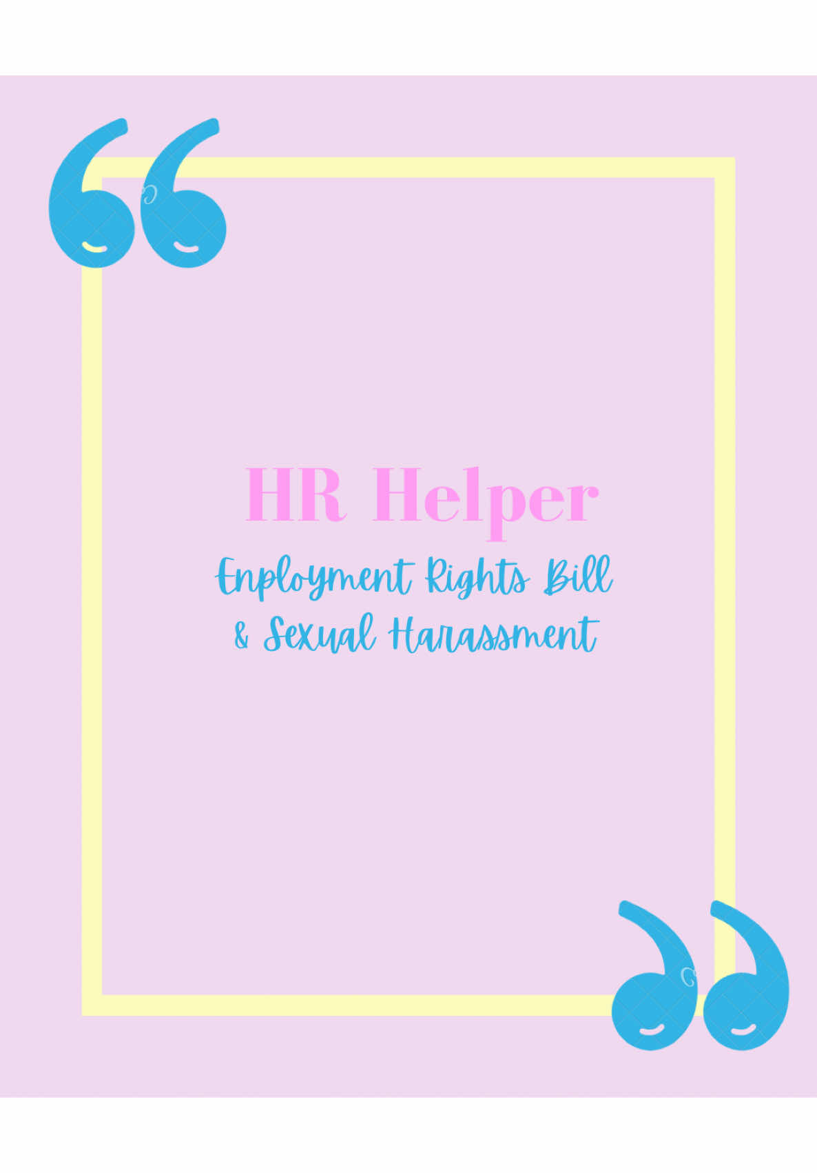 The Employment Rights Bill is officially upon us. With so many changes coming up, have we made the changes that are already in effect? Take a look at the Sexual Harassment changes you should have already made #hradvice #hrforhr ##employmentrightsbill #sexualharassmentprevention #SMEHRadvice 