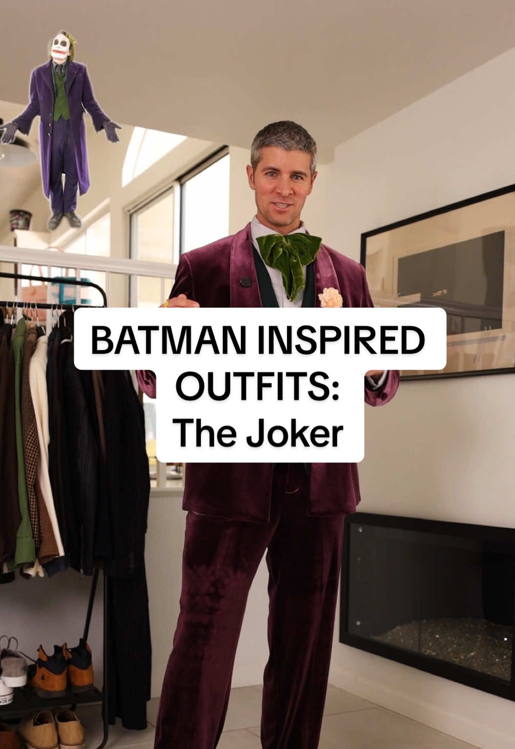 Replying to @manudafox why so serious? Here’s my Joker outfit #batman #outfit #styleinspo 