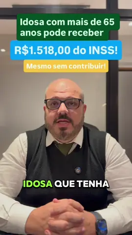 👵 Se você tem mais de 65 anos, pode ter direito a R$ 1.518 por mês do INSS, mesmo sem ter contribuído! Não importa se o marido já é aposentado, a nova lei garante o benefício! 🎉 ⚠️ Fique atenta, esse benefício é para garantir o seu sustento e qualidade de vida! 💬 Compartilhe essa novidade com quem precisa saber! 👇#INSS #BenefícioIdosa #BeneficioINSS #DireitosDaIdosa #NovaLei