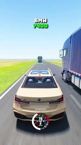 Which Car Overtake The Truck Safely? #beamngdrive #car #audia4b9 #bmw740d #teslamodel3 #fyp #foryou  @VEO🏅 