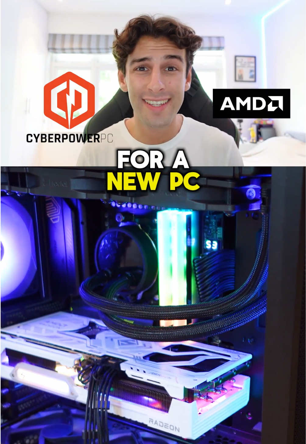 I got an INSANE Gaming PC from CyberPowerPC 🔥👀  @CyberPowerPC @AMD 🙌 #gaming #amdxcyberpowerpc #amd #GamingOnTikTok #pcgaming 