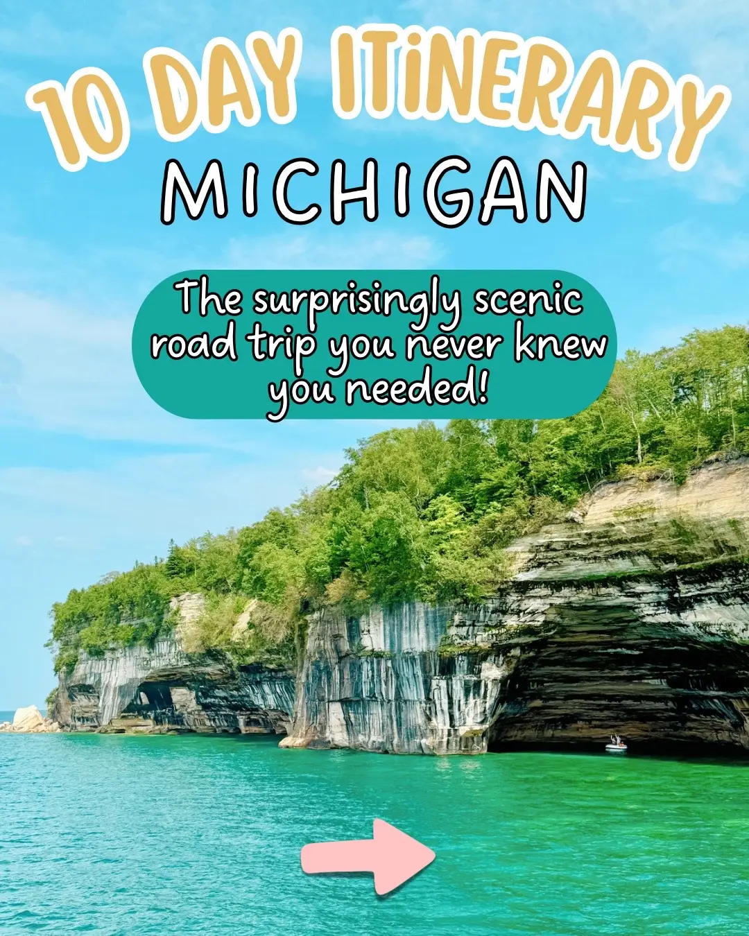 Comment “schedule” to get a link to my blog post with our ten day Michigan road trip itinerary 🚙  Perfect for a summer visit, we were able to see so many scenic places! I seriously underestimated @puremichigan before this trip! 😍 #michigantravel #michiganroadtrip #midwest #michigan 
