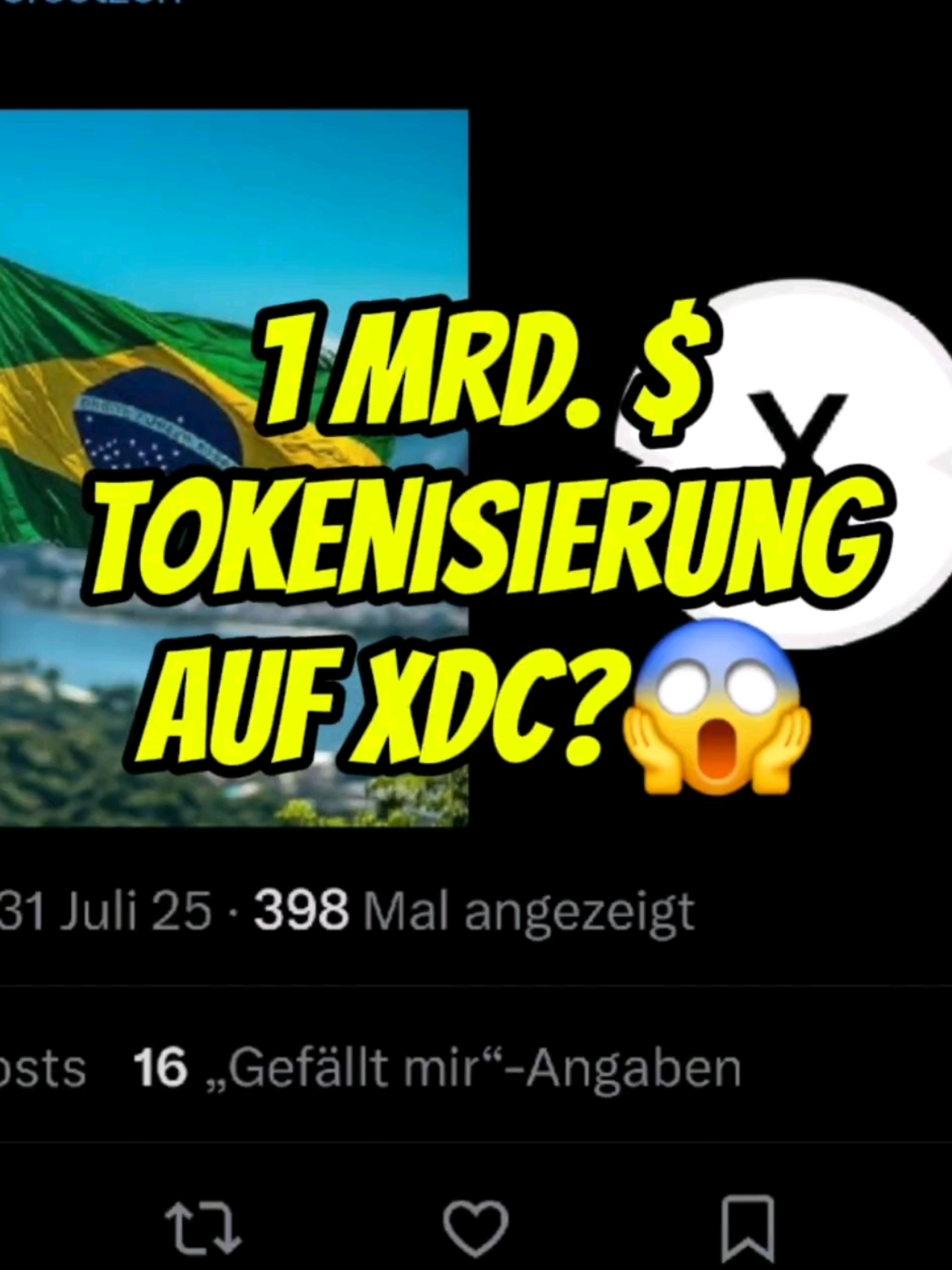 🚨 1 MILLIARDE $ sollen über XDC tokenisiert werden – von VERT Capital. Aktueller RWA-Wert auf XDC? Nur 24 Mio. $! Wenn das durchgeht, katapultiert sich XDC auf Platz 3 weltweit im RWA-Sektor. Tokenisierung wird gerade richtig ernst. #xdc #krypto #crypto #altcoins 