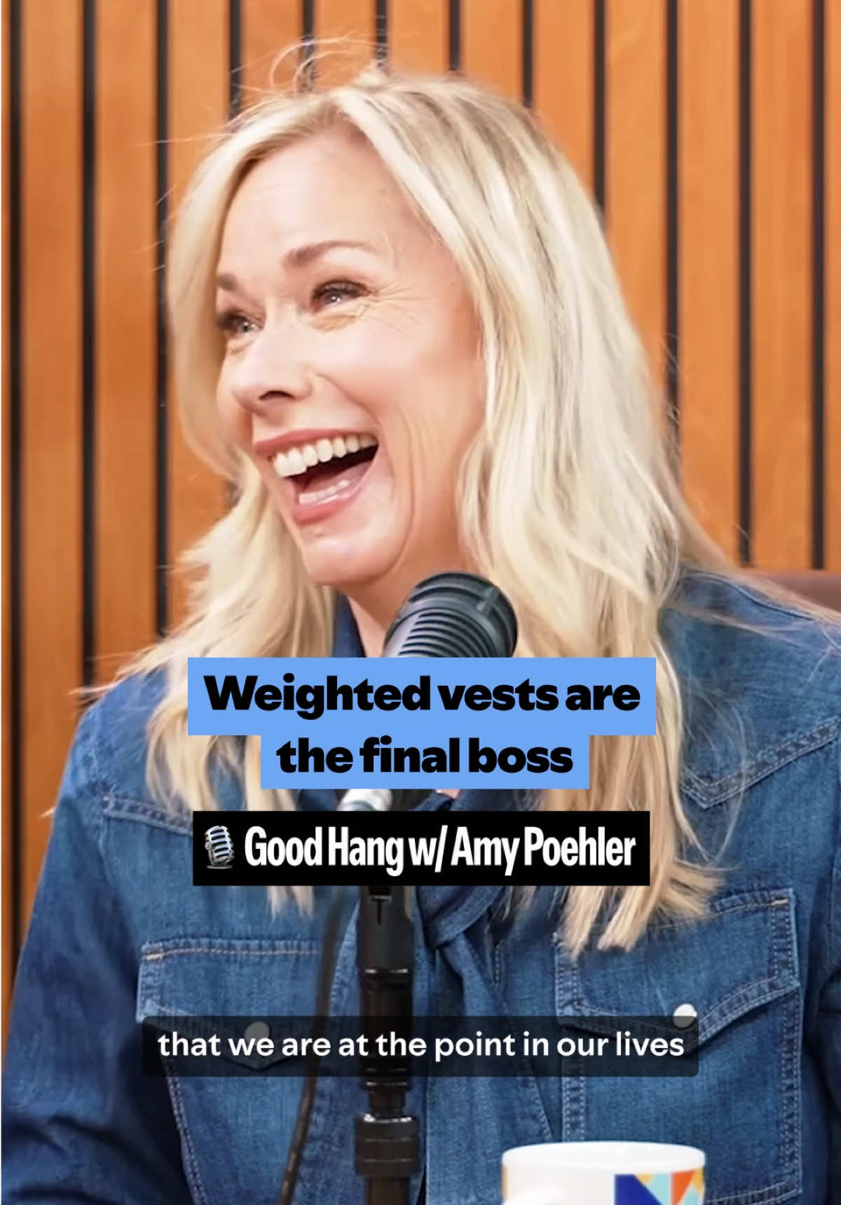 adulthood is now weighted vests and protein @Good Hang with Amy Poehler  #amypoehler #leannemorgan #goodhangwithamy #spotifypodcasts