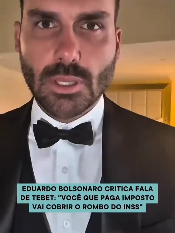 EDUARDO BOLSONARO CRITICA FALA DE TEBET- 'VOCÊ QUE PAGA IMPOSTO VAI COBRIR O ROMBO DO INSS' #Parte2