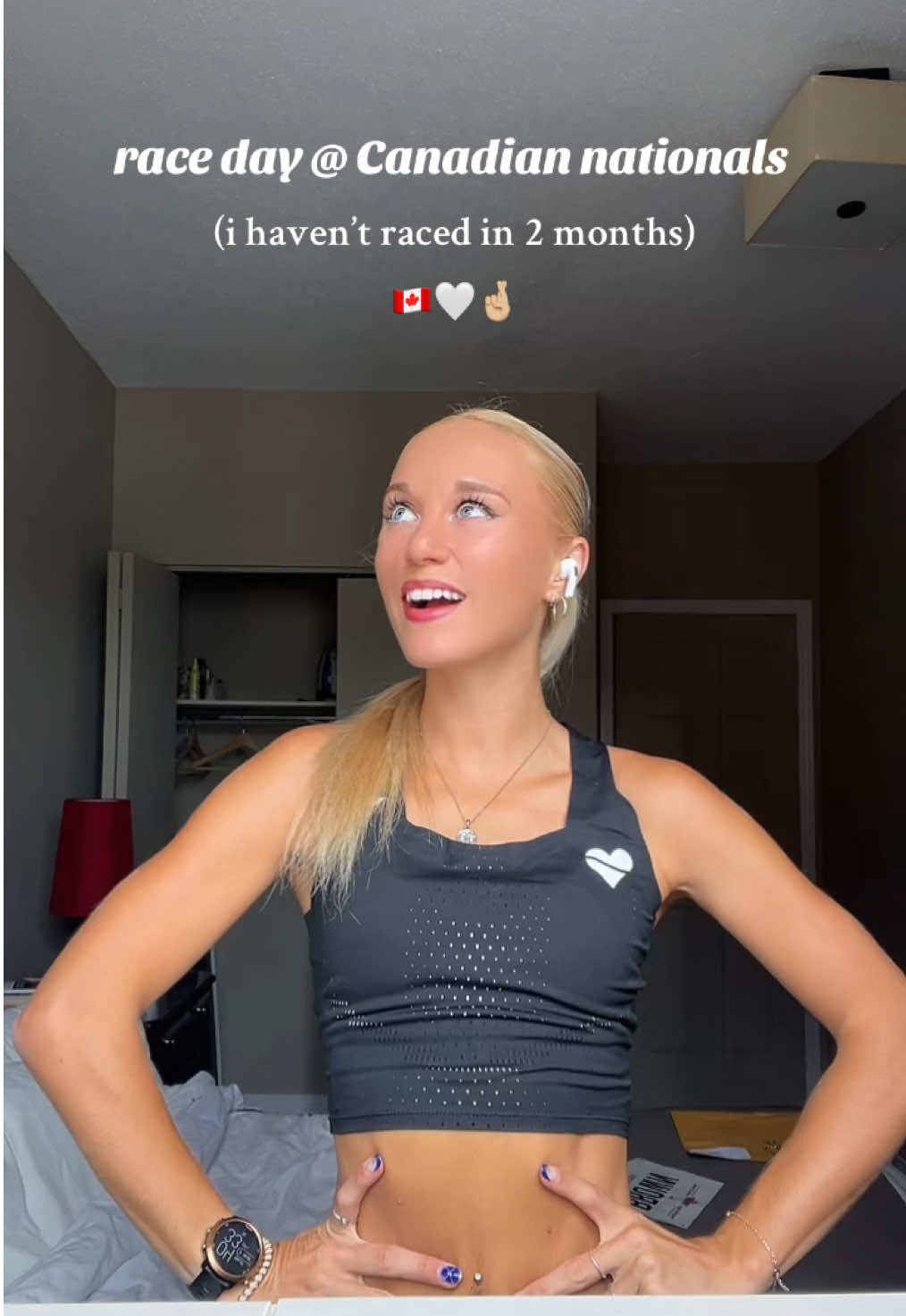 time to set the legs & soul on fire! #raceday #track #runnergirl #canada #steeple #athletics 