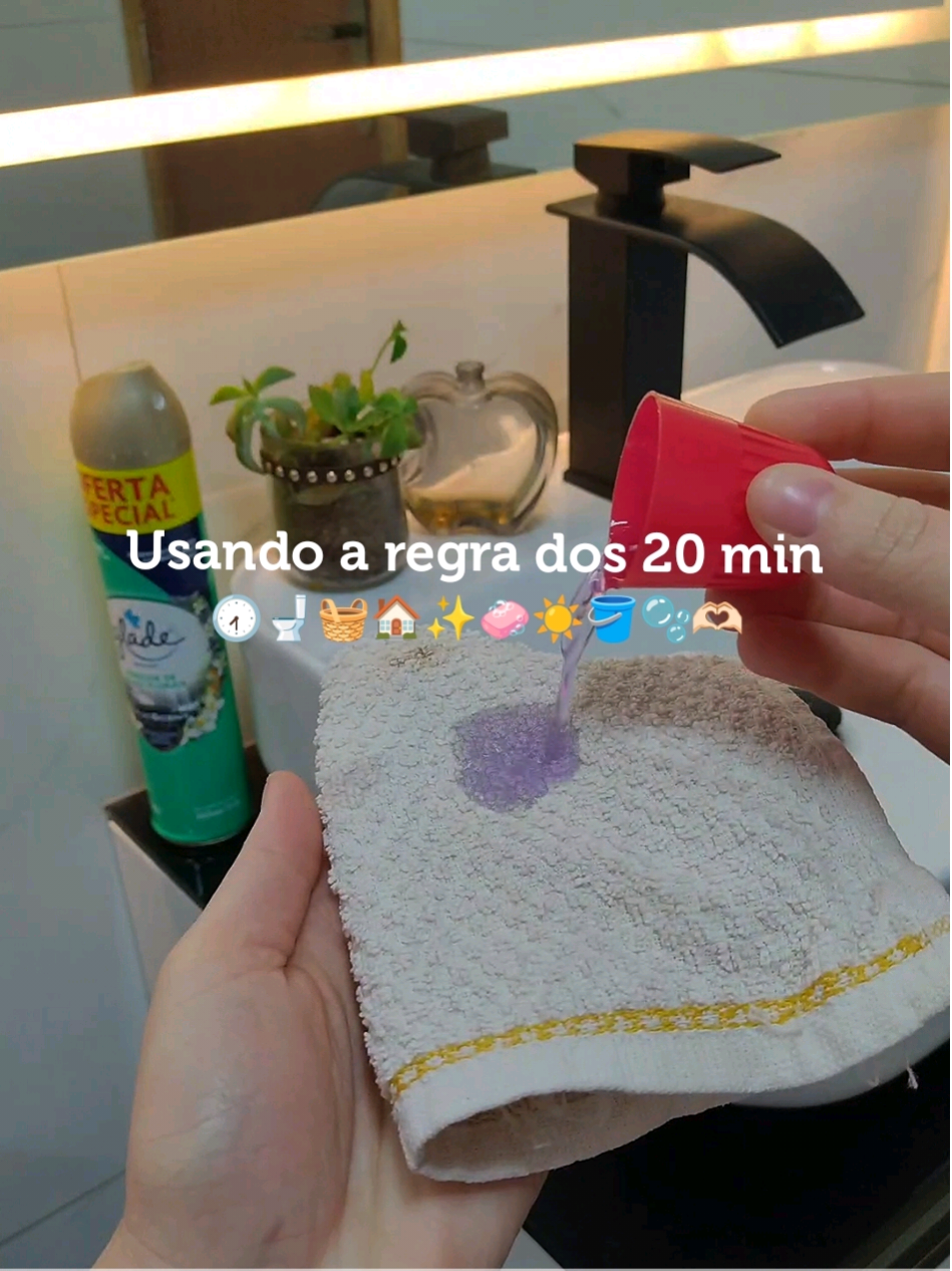 Você usa a regra dos 20 min? 💖 #limpeza #asmr #casalimpa 