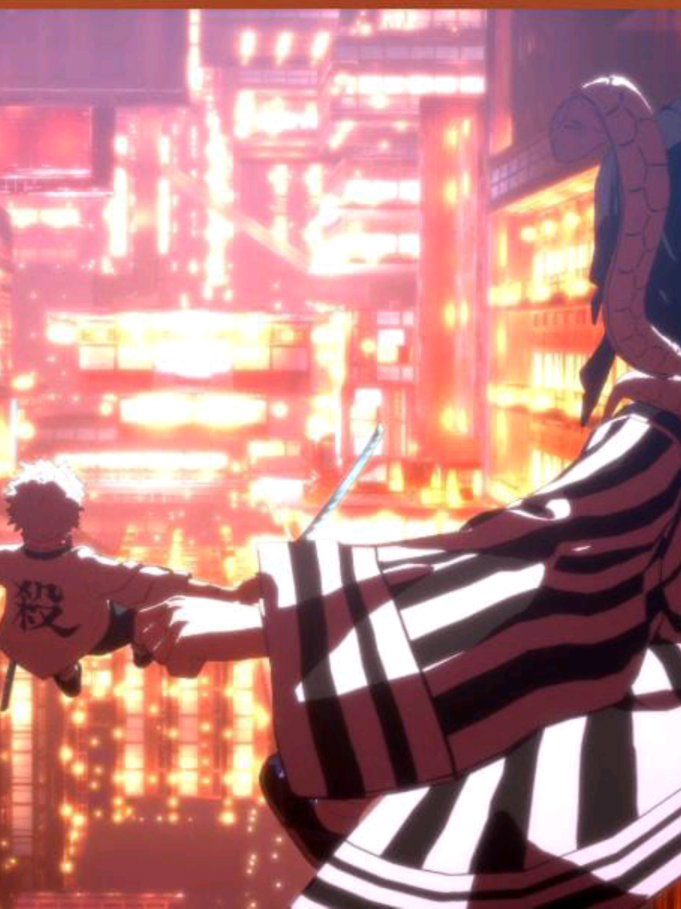 Sanemi y Obanai miran el castillo infinito  #hinokamikepputan #hinokamichronicles2 #Kimetsunoyaiba #DemonSlayer #sanemi #obanai #castilloinfinito