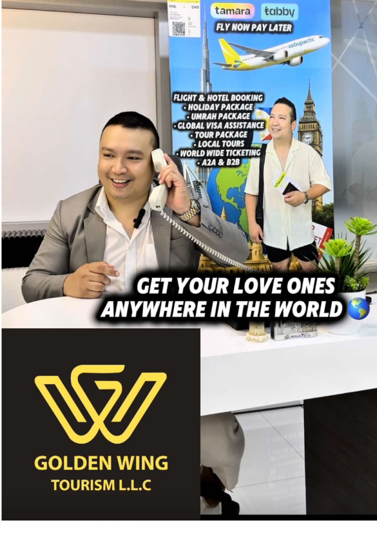 For as low as 2,700 AED, pwede mo nang mapauwi o mapasundo ang mahal mo sa buhay — saan mang sulok ng mundo! 🌍✈️Golden Wings Travel and Tourism — kasama mo sa bawat byahe. 💙 contact : 045644739 #GoldenWingsTravel #fyp #KalingangKabayan #travel #family #dubai #uae #ahesnyangmaasahan #uae @Erich Marbella Impas 