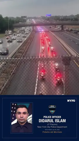 Funeral procession honoring fallen NYPD officer moves through South Hackensack.