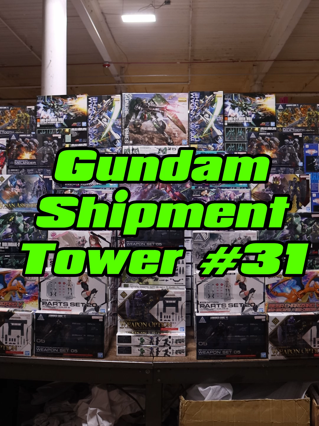Our Latest Gunpla Restock! MGs, ACVI, 30MM & Beyond! This is the 3 shipment tower of 2025. Let's check out the timelapse of the sttower going up and then let's see what's inside. #gundampros #gundamcommunity #gunplacommunity #gundamshipmenttower #gunplashipmenttower