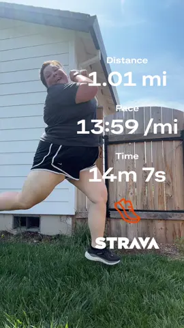Yippie!!! lol this might be super slow for most people but this is my fastest mile in a long time! When I started running again it took everything for me to run a 18 minute mile. #stravatrend #milepr #plussizerunner #strava