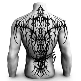 Commissions open inst: shtfck.sketches #cybersigilism #backtattoo #tribal #fyp #sigils #tattooartist 