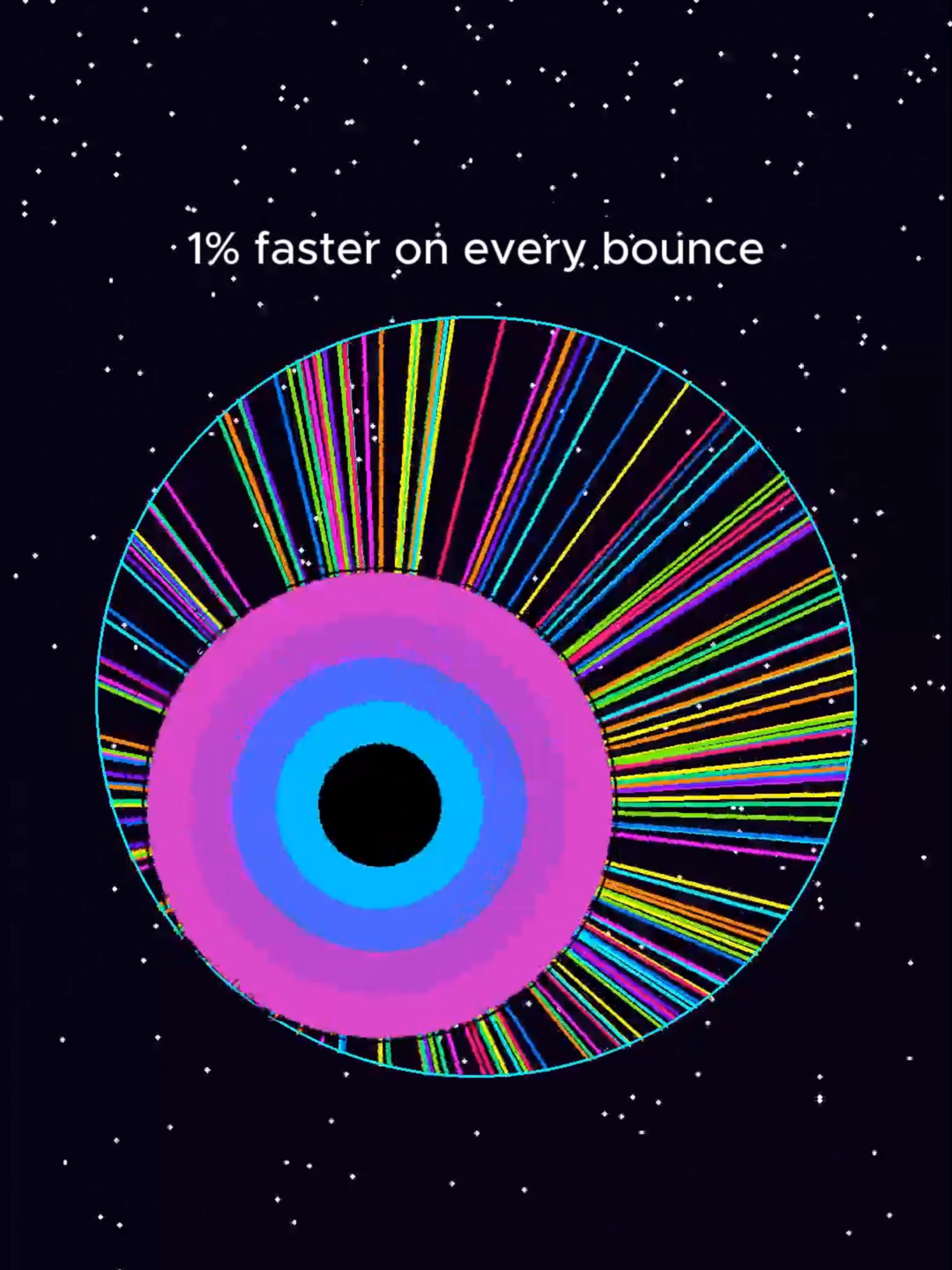 1% faster on every bounce #Satisfying #hypnose #simulation #fyp