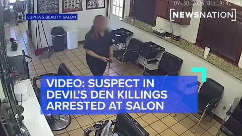New video received by NewsNation shows Andrew James McGann, the suspect in the Devil's Den, Arkansas double homicide, being arrested after stopping at a salon for a haircut. MORE: https://www.newsnationnow.com/crime/video-devils-den-killing-arrest-arkansas/ 