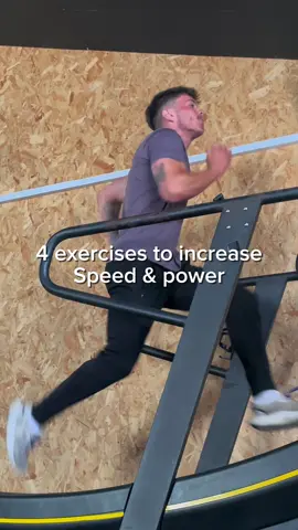 Do these 4 exercises to increase speed and power ✅ Programs in bio 🚨 @liftoff_app to see where you rank 💪 #athleticism #power #footballer #sprinter #strength 