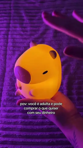 minha luminária de capivara 🥹❤️ #unboxingvideo #unboxingasmr #capivara #luminaria #decoration 