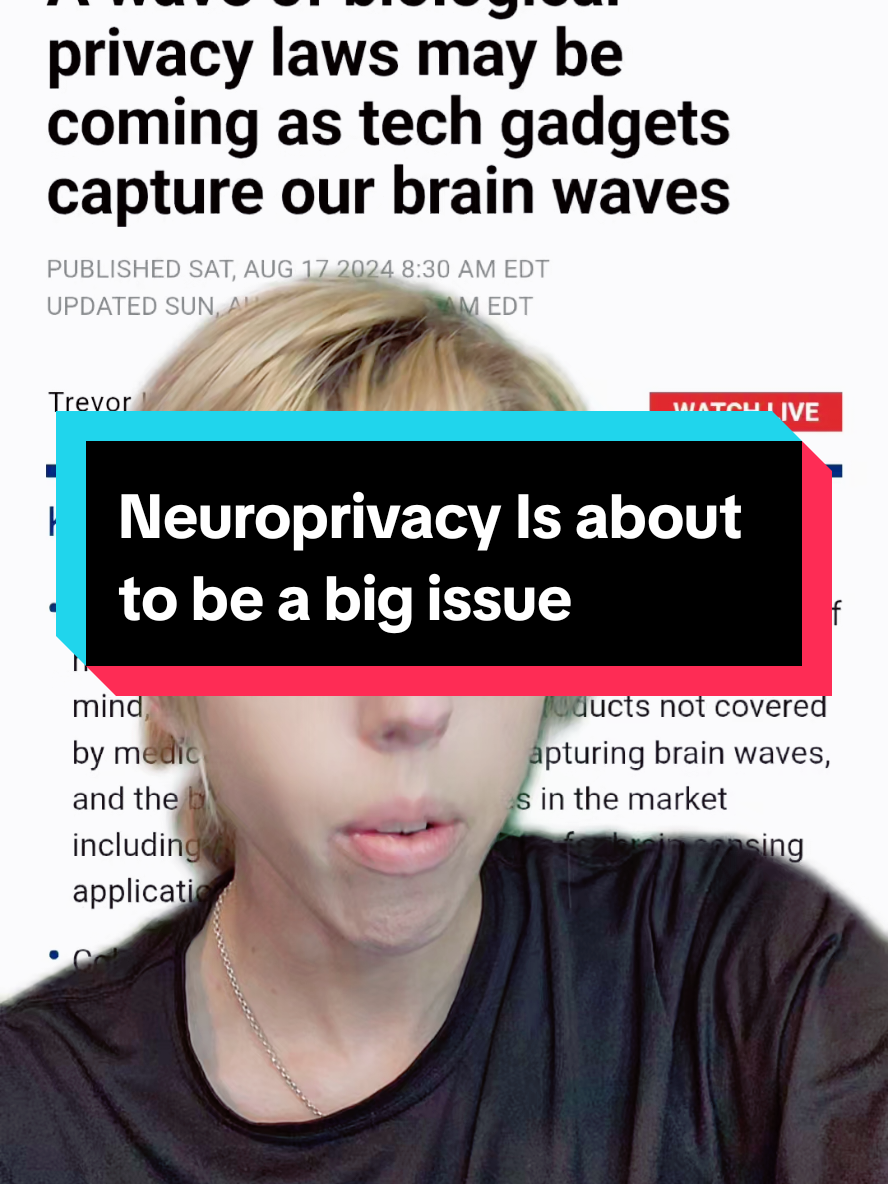 Is this as big an issue as I think it is?  #sciencenews #privacy #ai #bci #biometric 