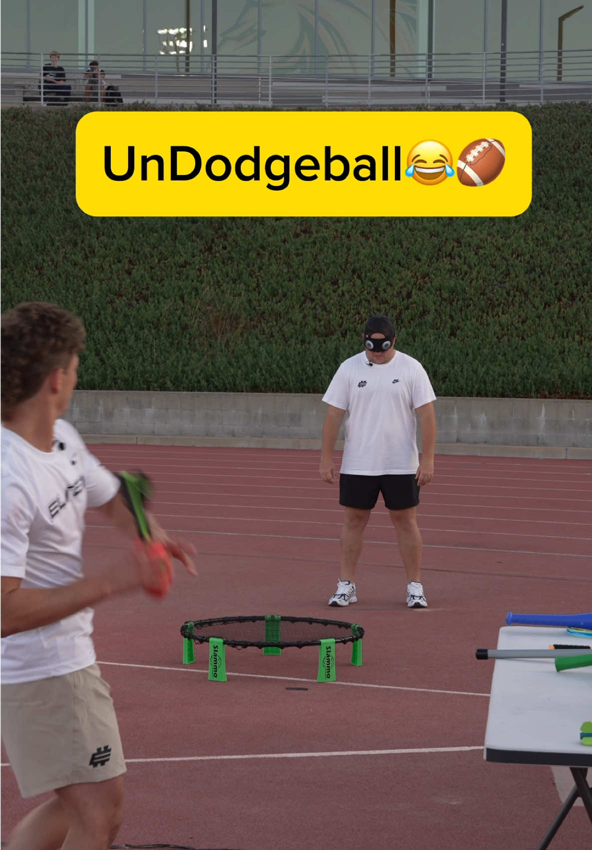 Full video drops on YouTube tomorrow!🏈😂 (this doesn’t count as a season game) #football #funny #sports #dodgeball @JakeAjemian30 