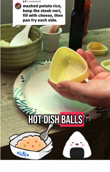 Replying to @HeadFullaStuffin🏳️‍🌈🇺🇲🇲🇽 Hot Dish or Hot Mess? #hotdish #riceballs #onigiri #comfortfood #FoodTok 