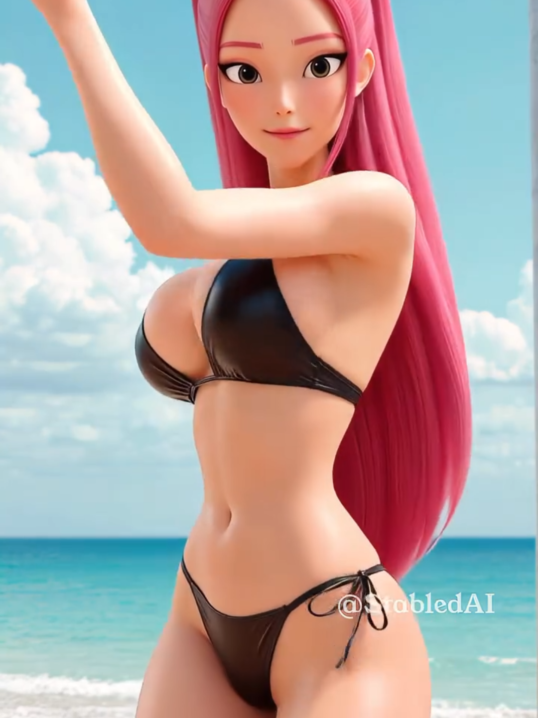 Mira  #bikini #dancer #ia #mira #kpopdemonhunters #huntrix #anime #baile #tendencia #edición #cosplay #waifu