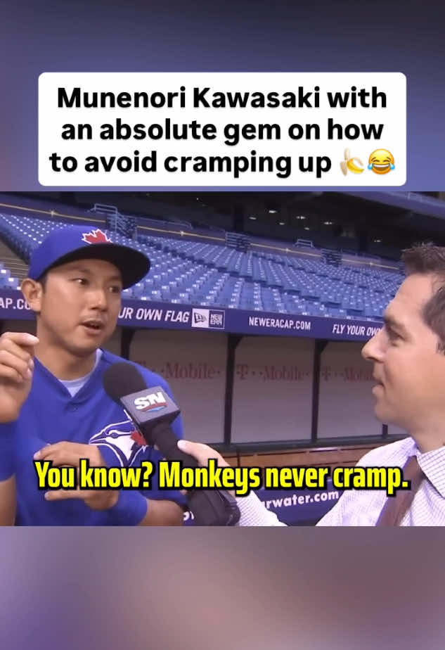 Sounds like Shohei Ohtani needs to listen to Munenori Kawasaki’s advice on how to avoid mid-game cramps 😅 (h/t SportsNet / X) #bluejays #torontobluejays #MLB #mlbtiktok #munenorikawasaki #mlbfunny #mlbmeme #baseball #baseballtiktoks 